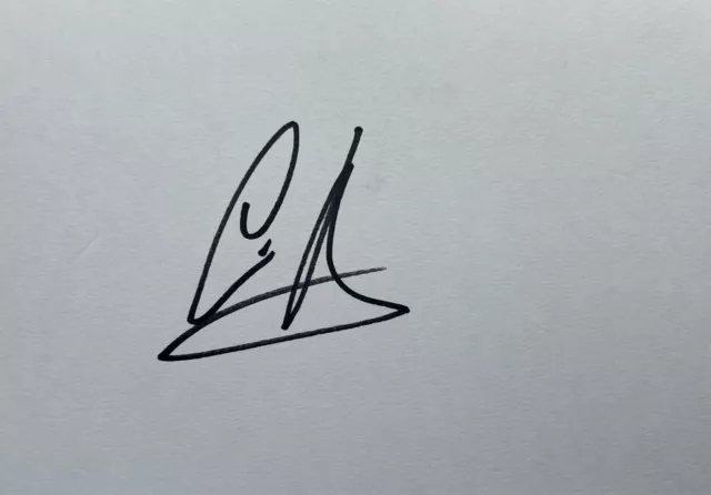 Tarjeta blanca firmada a mano de CHRIS HOY, OLIMPICS, CICLISMO autógrafo