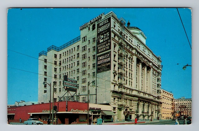 Los Angeles CA- California, Hotel Embassy, Scenic Outside View, Vintage Postcard
