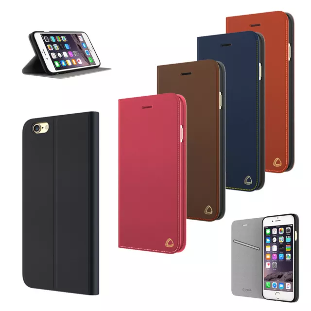 OCCA Folio Flip Wallet Case/Cover for iPhone 8 Plus / 7 Plus Genuine Leather NEW