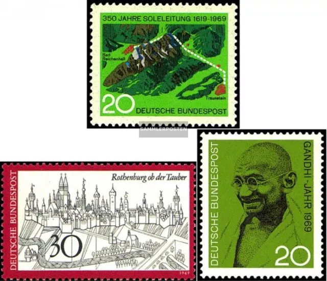 BRD (BR.Deutschland) 602,603,608 (kompl.Ausg.) postfrisch 1969 Soleleitung, Roth