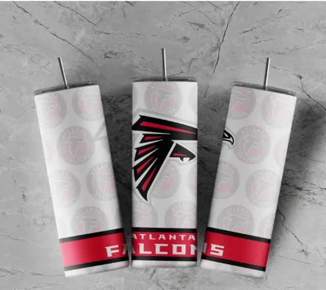 Atlanta Falcons 20 oz hot cold Tumbler Double Walled Stainless Steel Game Day