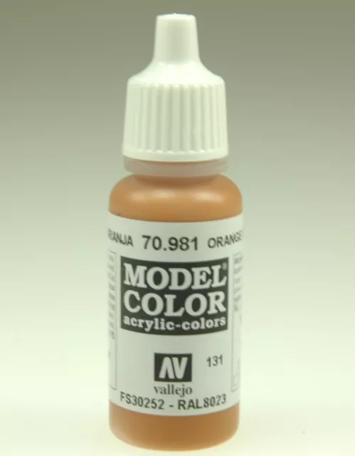 Vallejo 70981 Model Color Orangebraun, Matt, 17 ml