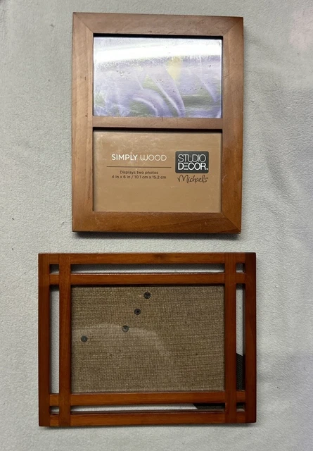 2 Picture Frame Bundle Wooden Frames 5x7 & 4x6 Frames.