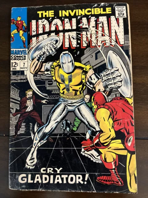 Vintage Comic book Invincible Iron Man #7 Marvel 1968 Johnny Craig