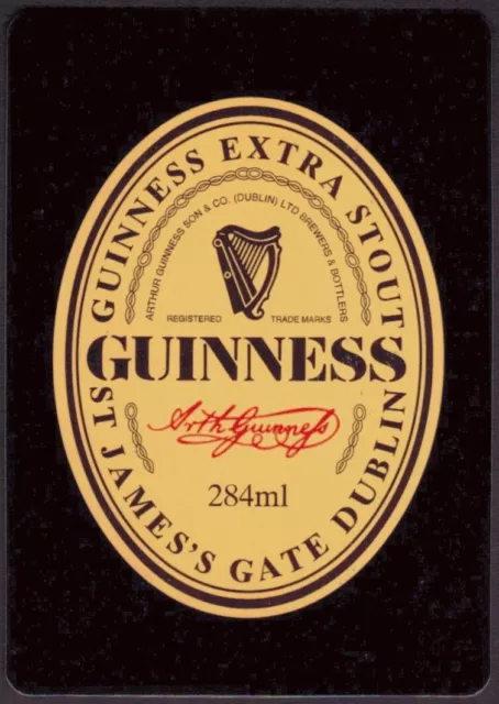 Playing Cards 1 Single Card Wide GUINNESS Brewery EXTRA STOUT BEER Advertising D