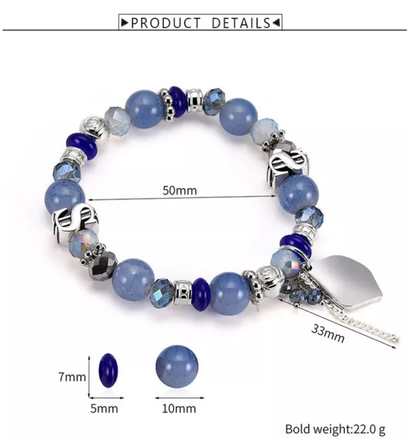 Armband Schmuck mit Perlen Kette Damen Blau Inka Frauen Armkette Geschenk Liebe 2
