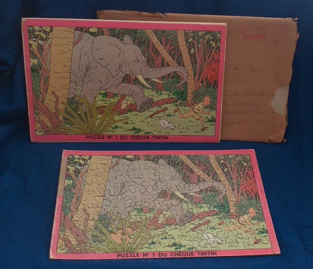 Puzzle Tintin – EO HERGÉ 1955 – N°2 Du Chèque – Complet – Casterman Belgique