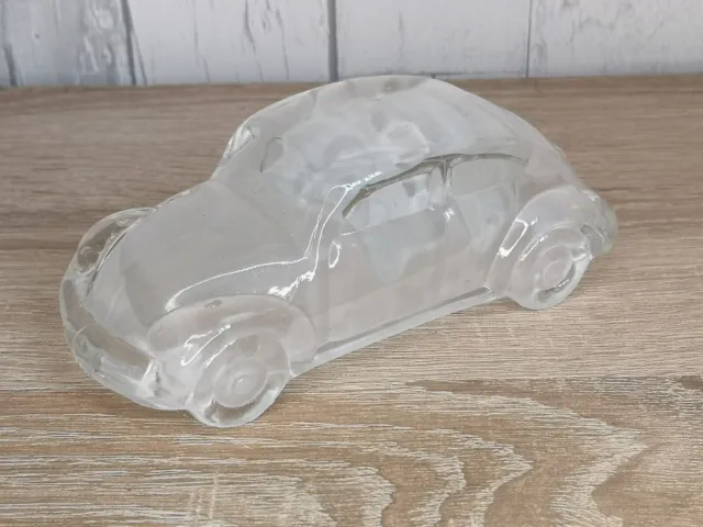 Glass VW Volkswagen Beetle Ornament/Paperweight