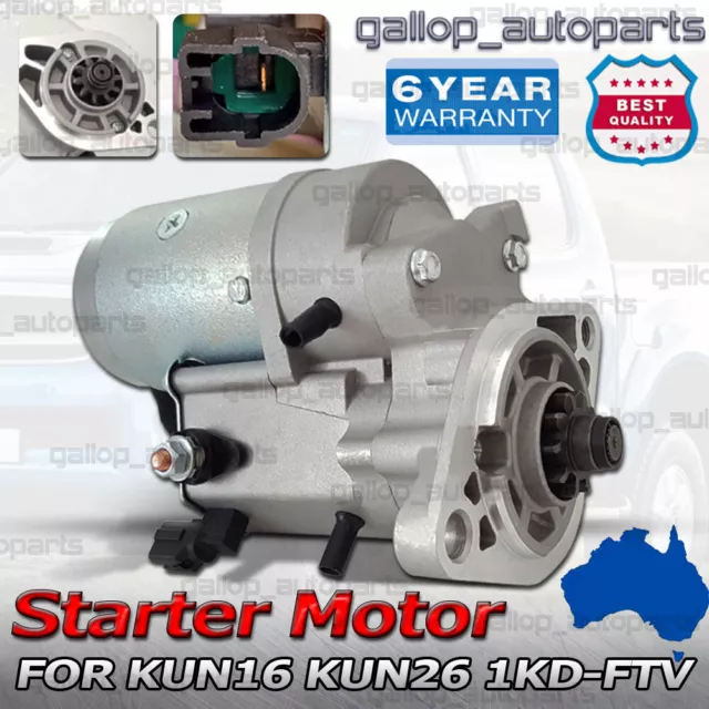 Starter Motor for Toyota Hilux KUN16R KUN26R 3.0L Diesel Turbo 1KD-FTV 1KZ-TE