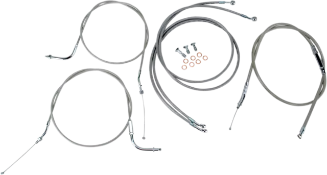 Baron Stainless Handlebar Cable Line Kit Ba8022Kt12