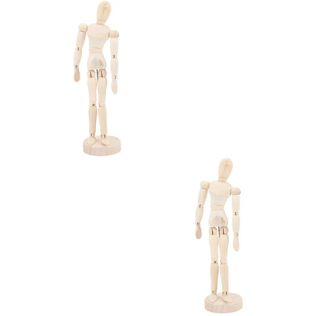 2 Pack Painting Supply Human Articulated Model Mannequin Puppet