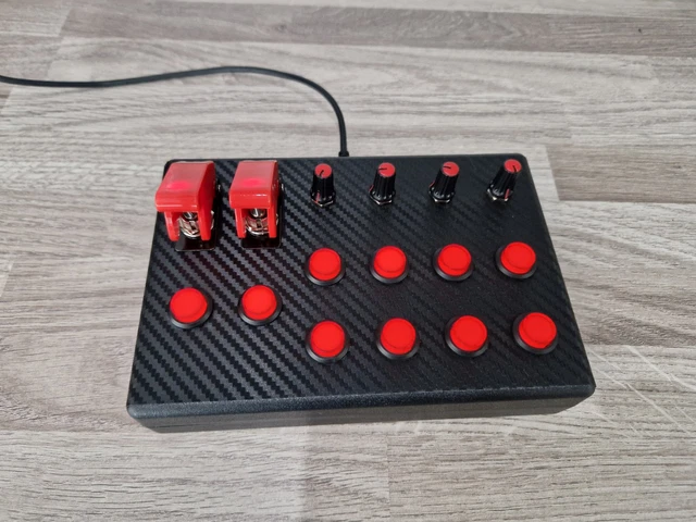 BUTTON BOX FOR PC/consoles sim racing/flight sim/ets2/farm sim, RED ...