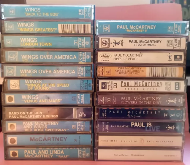 Lot 21 Cassettes McCartney And Wings VG/Ex Beatles