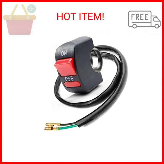 1 Piece Motorcycle Handlebar Toggle Switch On Off Push Button Switch