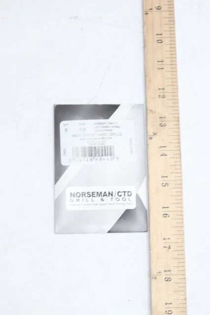 (6-Pk) Norseman Type 190AL Left Hand Premium Jobber Length Drill Bit 1/8" 92440
