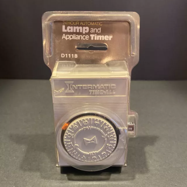 Intermatic Time All Lamp & Appliance Timer D111B Vintage 1984 24 Hr Auto NIB (B)