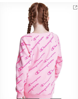 CHAMPION Athletic Wear Girls Youth Hoodie Sweatshirt Medium Pink Candy NEW