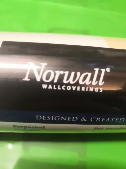 Norwall Solid vinyl Wallpaper 10m X 52.8cm CreAM Sh34544 253A