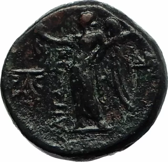 AIGAI in AIOLIS Ancient Greek City 2nd CentBC Athena Nike Ancient Coin  i76088