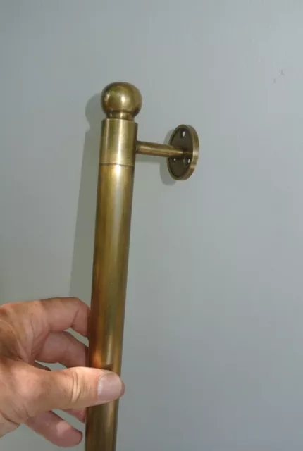 large DOOR handle pulls solid SPUN hollow brass vintage aged old style 50 cm B 2