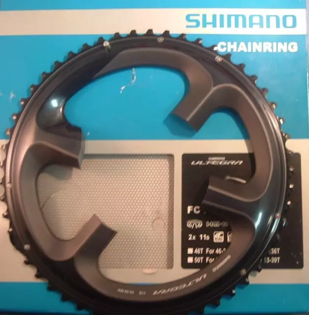 Shimano Ultegra R8000 53T Mw Straße Chainring- Neu 2x11-Spd- 110BCD Für 39T- Nib