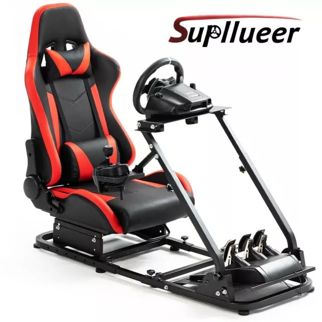 Supllueer Racing Simulator Cockpit Stand or Seat Fit for Logitech G920 G923 G29