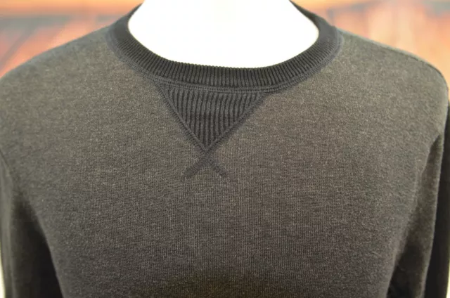 J.CREW Slim Men's Pullover Sweater Sz Medium Black Crew Neck Casual Cotton Blend