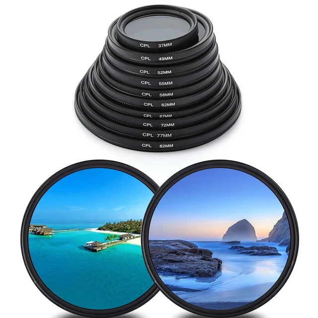 Cercle Filtre Objectif de caméra CPL Polarisation For Canon Nikon Sony