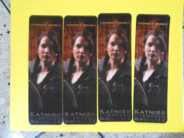 LOT of 4 3D HOLOGRAM The Hunger Games  Bookmarks Book Marks Katniss