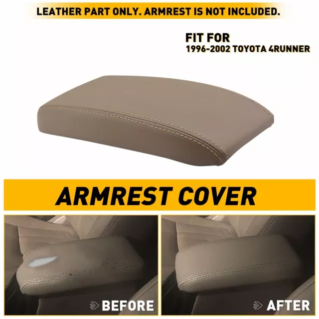 CENTER CONSOLE LID Armrest Cover Trim Leather Tan For 1996-2002 Toyota ...