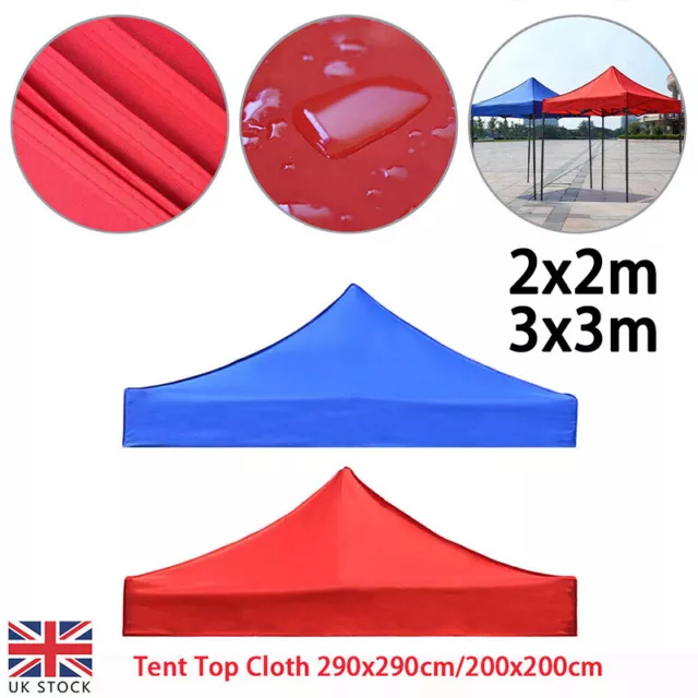 Garden BBQ Gazebo Top Cover Roof Replacement Fabric Tent Canopy 2x2m 3x3m