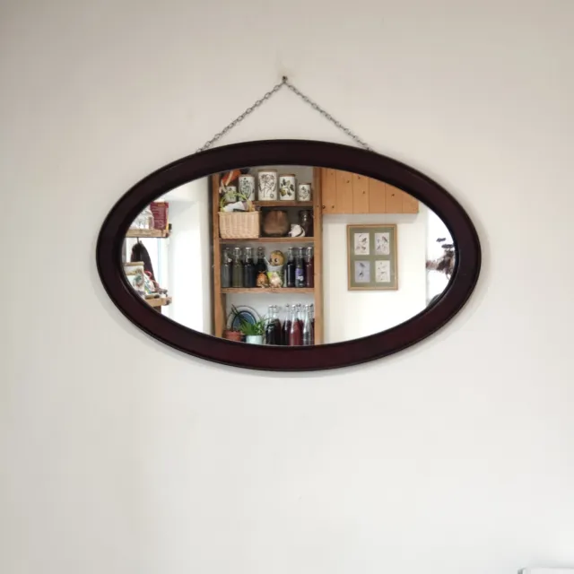 Stag Minstrel Wall Mirror Oval Large Vintage Mid Century