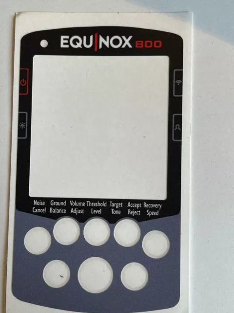 Minelab Equinox 800 or 600 vinyl control box sticker in the new Black /Grey