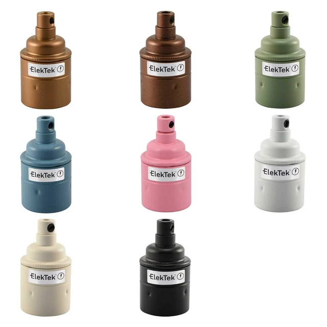 ElekTek Douille Patère à Vis E27 ES Edison Avec Jupe Lisse De 10 Mm D - Foto 6