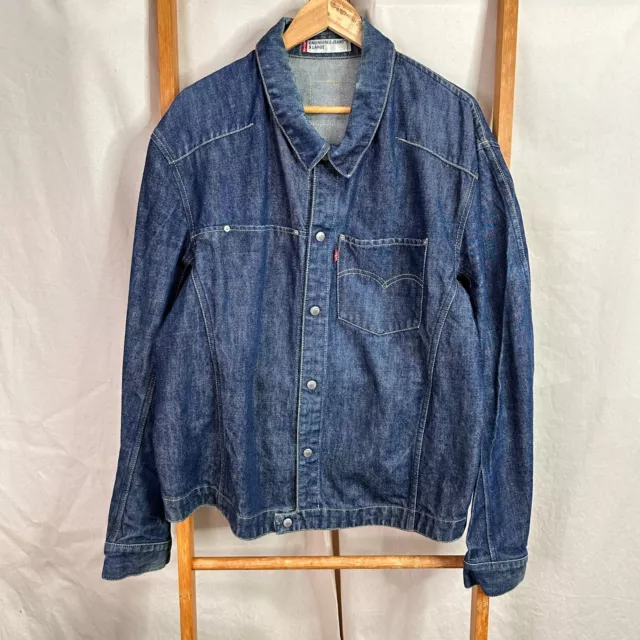 Levi's Denim Jacket Mens Extra Large Blue Engineered Long Sleeve