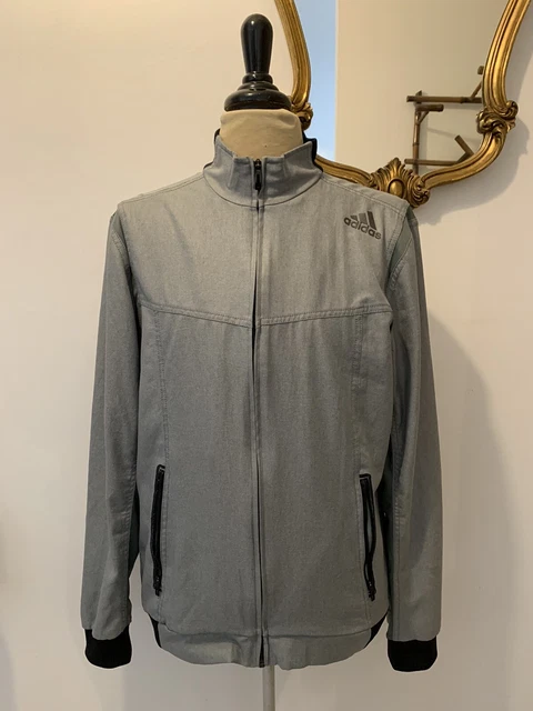 MAGNIFIQUE VESTE ADIDAS climalite gris et noir taille M EUR 19 90