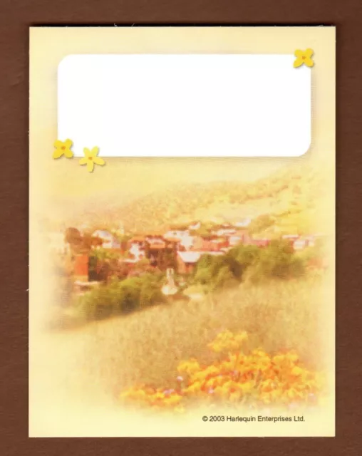 Set of 8 Vintage Bookplates, Village on the Hillside Book Labels, 2003 Harlequin