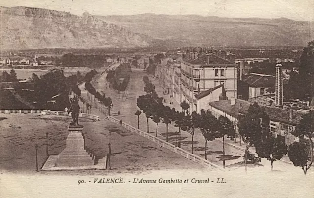 CPA 26 - Valence - Avenue Gambetta et Crussol