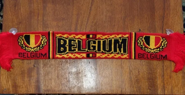 5x Belgium Mini Scarf Car Hang Up With Rubber Suction Pads Football