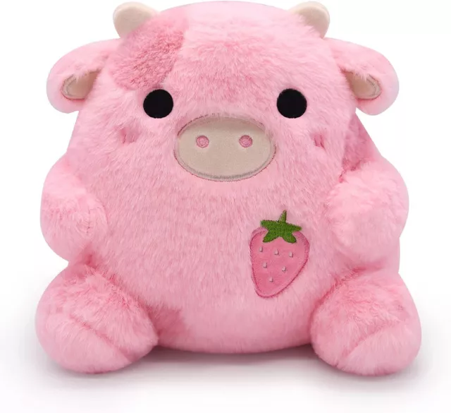 Strawberry Cow Plushie Pillow Cow Stuffed Animal Toys Cute Strawberry Cow Plush 2