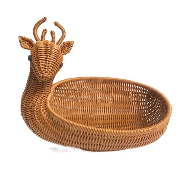 Cestas Boho Juego de cesta con tapa de hojas de palmera, 3 uds