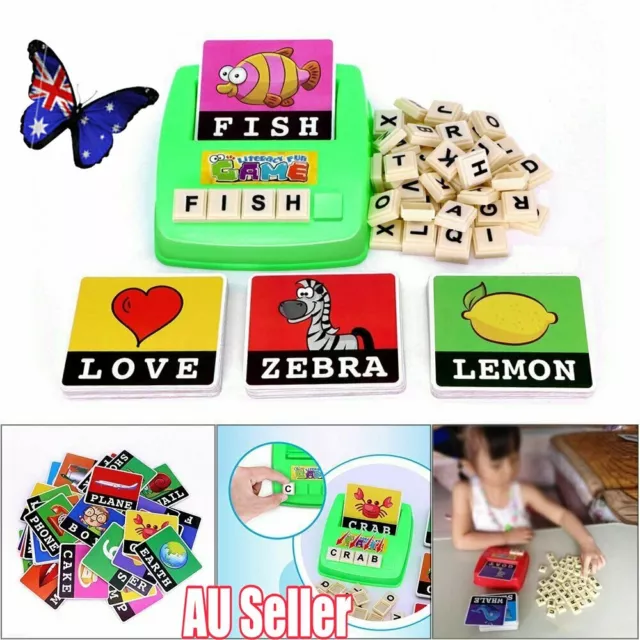 Literacy Scrabbler Early Education Puzzle Toys Gift #T