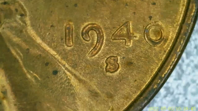 1940-S Lincoln Wheat Cent Major Obverse Die Cracks In Head And Lower ShouLder AU 10