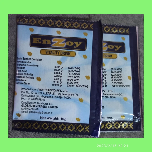 EnZoy Vitality, 2 sachets de 10 gr- Péremption 04/2024 (lettre suivie laposte) 2