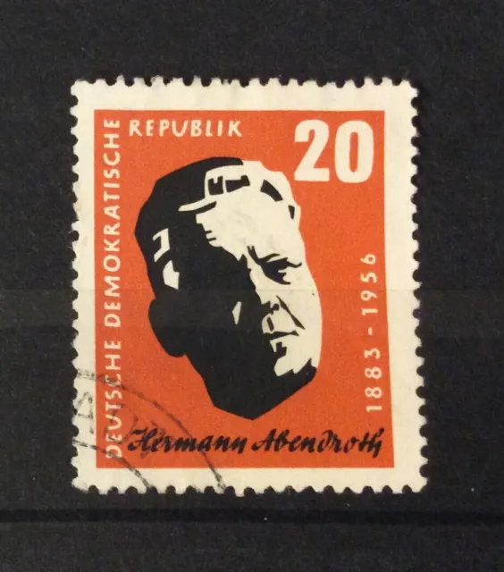 Briefmarke DDR 1957, 1. Todestag Abendroth, Mi.Nr.605, gestempelt