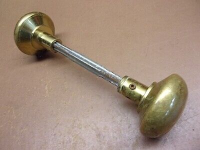 Vintage Brass Door Knob Set 2" Knobs X-Long Spindle Scratched a Bit - Character!