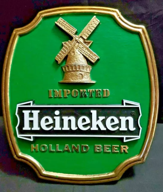 Vintage  Heineken  Imported  Holland  Premium  Beer  Wall Mounting / Table Sign