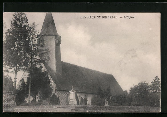 CPA Les Baux-de-Breteuil, l´Eglise