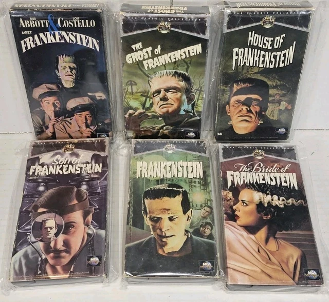FRANKENSTEIN VHS LOT 6 Vintage Monster Tapes Universal Son Bride £36.69 ...