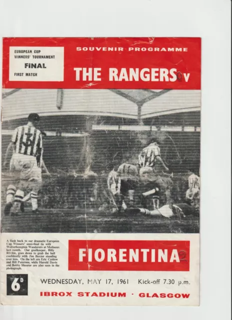 1961 ECWC Final.Rangers v Fiorentina.